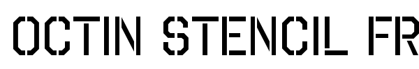 Octin Stencil Free font preview